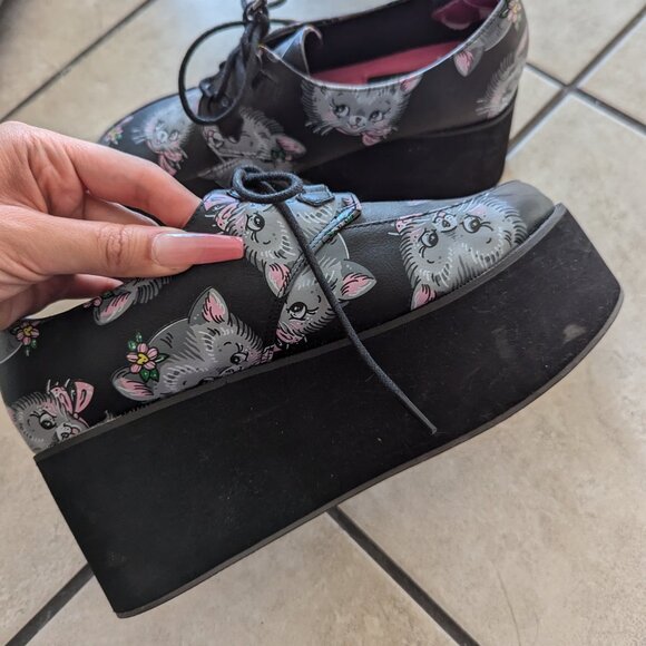 Iron Fist Womens Cat Lady Creepers Size 6 - Picture 7 of 11